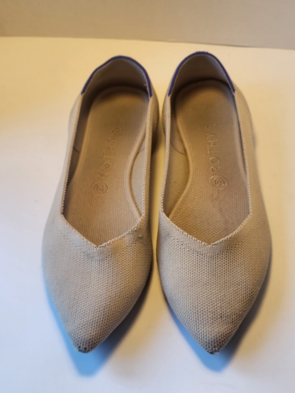 Rothy's The Point Tan Knit Pointed Toe Flats 10.5